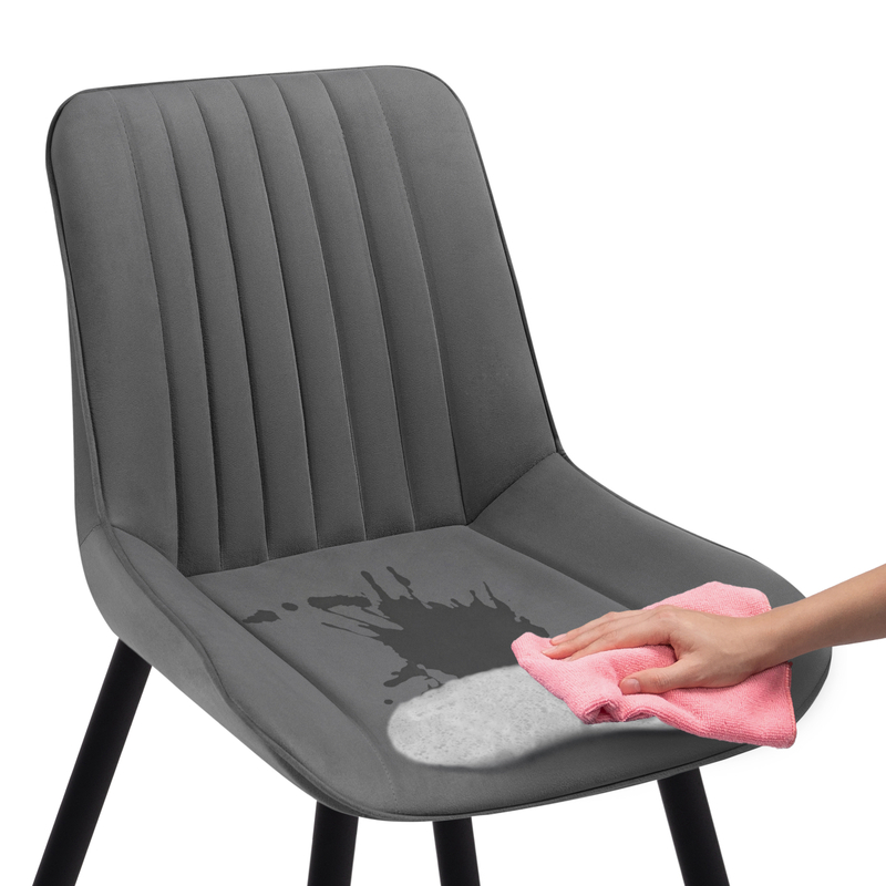 Стул на металлокаркасе, Седа темно-серый / черный