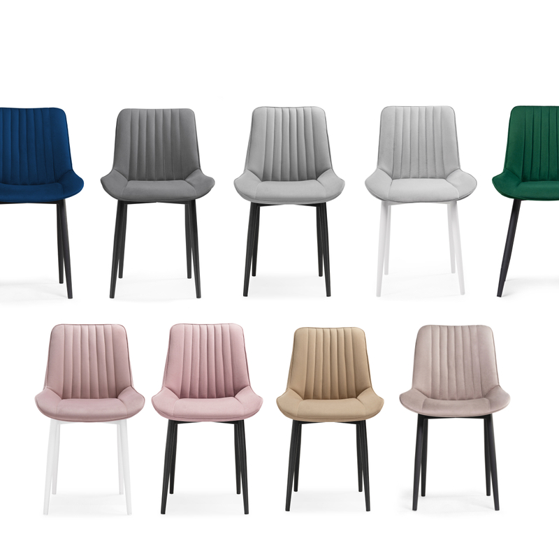 Стул на металлокаркасе, Седа темно-серый / черный