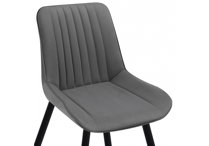 Стул на металлокаркасе, Седа темно-серый / черный