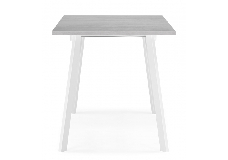 Стол деревянный, Колон Лофт 120(160)х75 бетон светлый / белый матовый