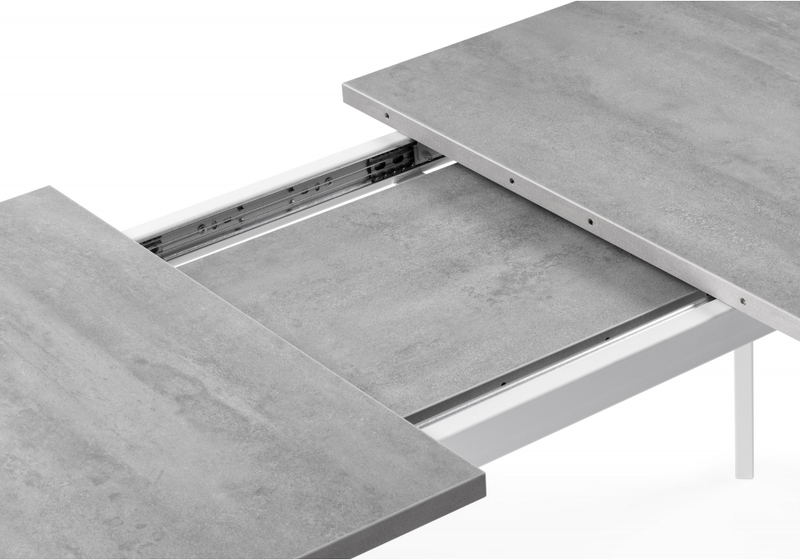 Стол деревянный, Колон Лофт 120(160)х75 бетон светлый / белый матовый