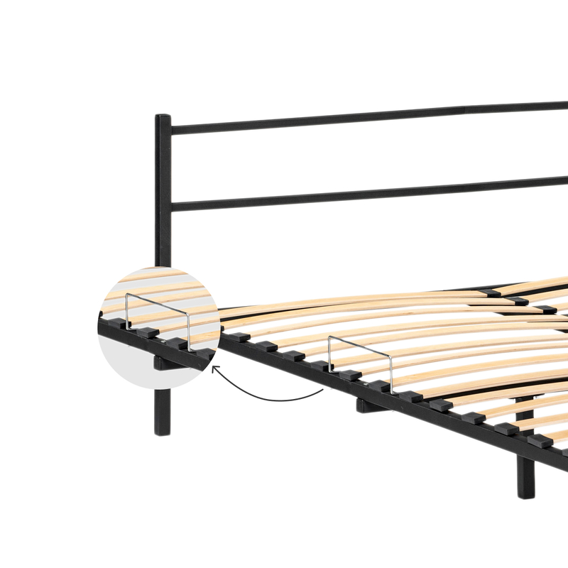 Кровать, Фади 160х200 черная