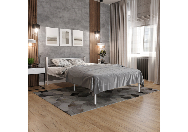 Кровать, Фади 120х200 белая