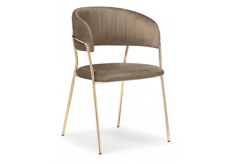 Стул на металлокаркасе, Kamelia cappuccino / gold