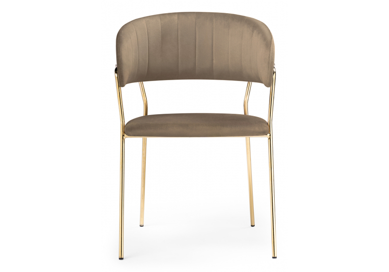 Стул на металлокаркасе, Kamelia cappuccino / gold