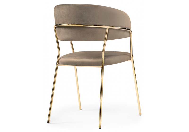 Стул на металлокаркасе, Kamelia cappuccino / gold