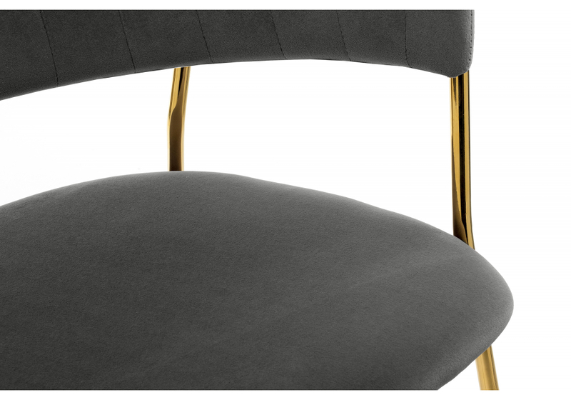 Стул на металлокаркасе, Kamelia темно-серый / золотой