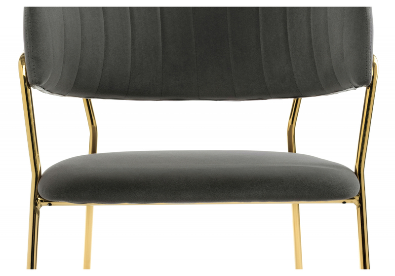 Стул на металлокаркасе, Kamelia темно-серый / золотой