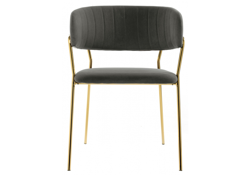 Стул на металлокаркасе, Kamelia темно-серый / золотой