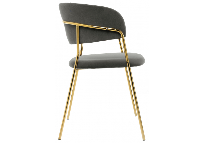 Стул на металлокаркасе, Kamelia темно-серый / золотой
