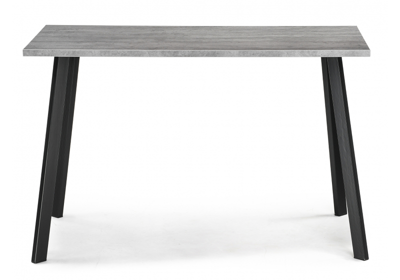 Стол деревянный, Тринити Лофт 120 25 мм бетон / черный матовый