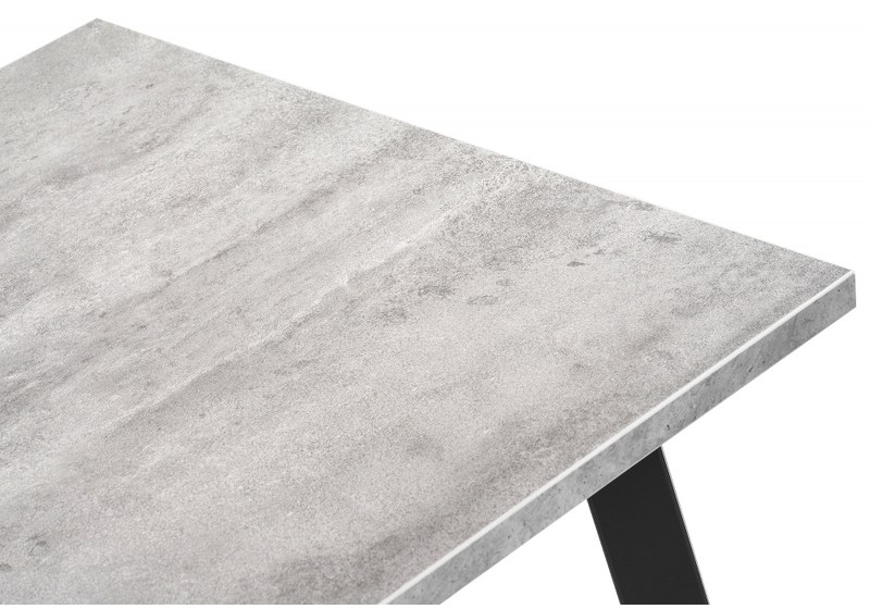 Стол деревянный, Тринити Лофт 120 25 мм бетон / черный матовый