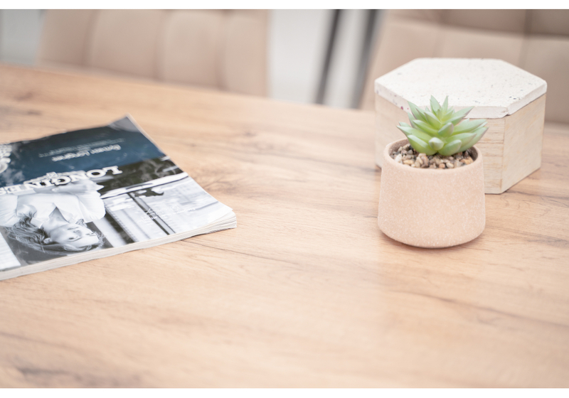 Стол деревянный, Тринити Лофт 120 25 мм дуб делано светлый / белый матовый