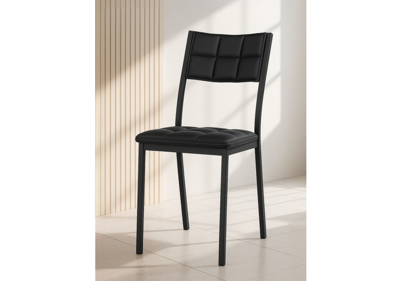 Стул на металлокаркасе, Бекал черный / черный матовый