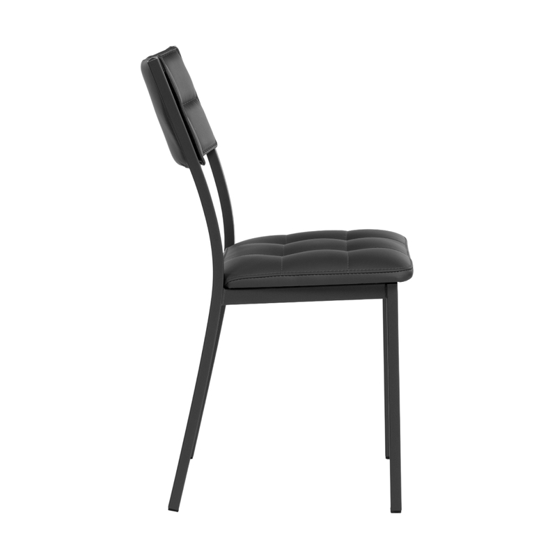 Стул на металлокаркасе, Бекал черный / черный матовый