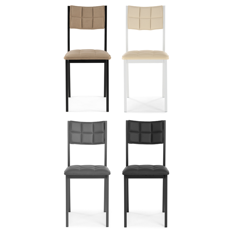 Стул на металлокаркасе, Бекал черный / черный матовый