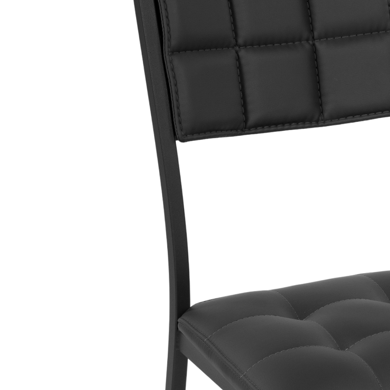 Стул на металлокаркасе, Бекал черный / черный матовый