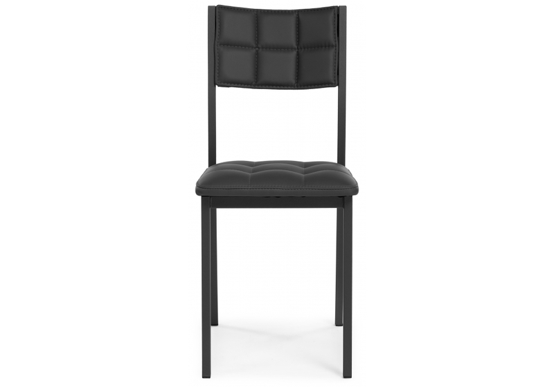 Стул на металлокаркасе, Бекал черный / черный матовый