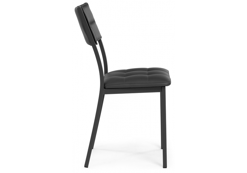 Стул на металлокаркасе, Бекал черный / черный матовый