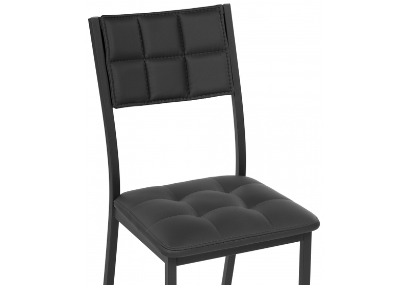 Стул на металлокаркасе, Бекал черный / черный матовый