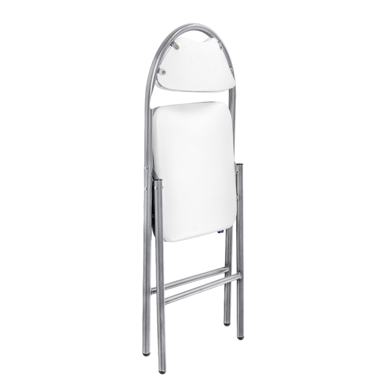 Стул на металлокаркасе, Gikat белый полимер / светлый мусс