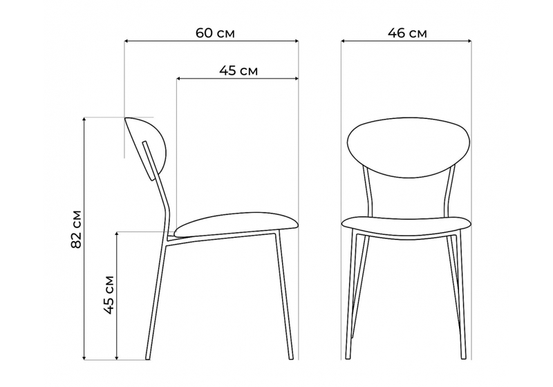 Стул на металлокаркасе, Корсе светло-серый/ черный глянец
