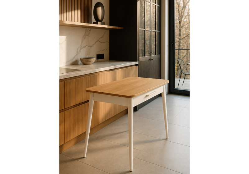 Стол деревянный, Ревари эврика / белый