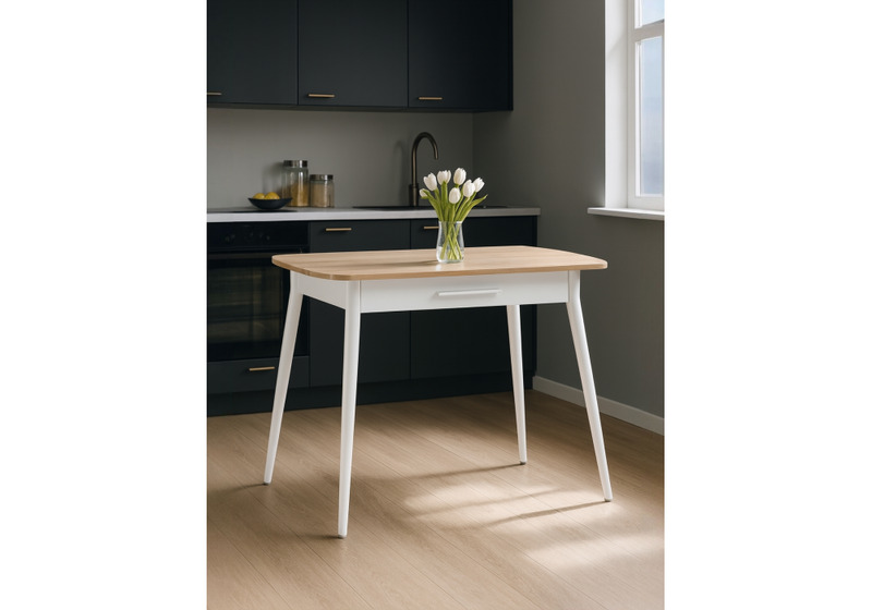 Стол деревянный, Ревари эврика / белый