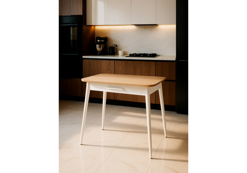 Стол деревянный, Ревари эврика / белый