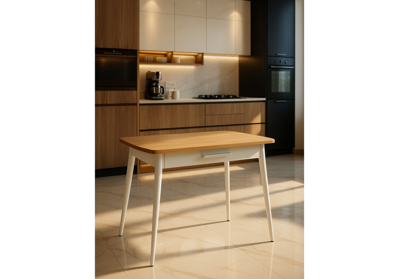 Стол деревянный, Ревари эврика / белый