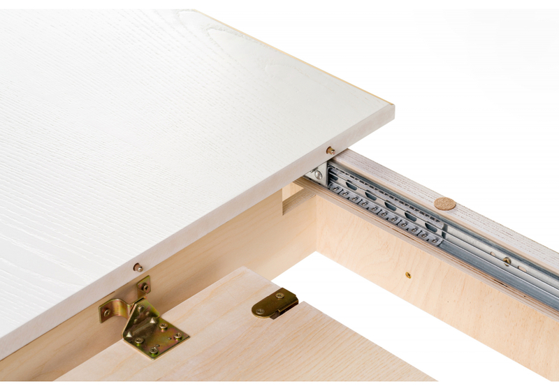 Стол деревянный, Балмет молочный / золото