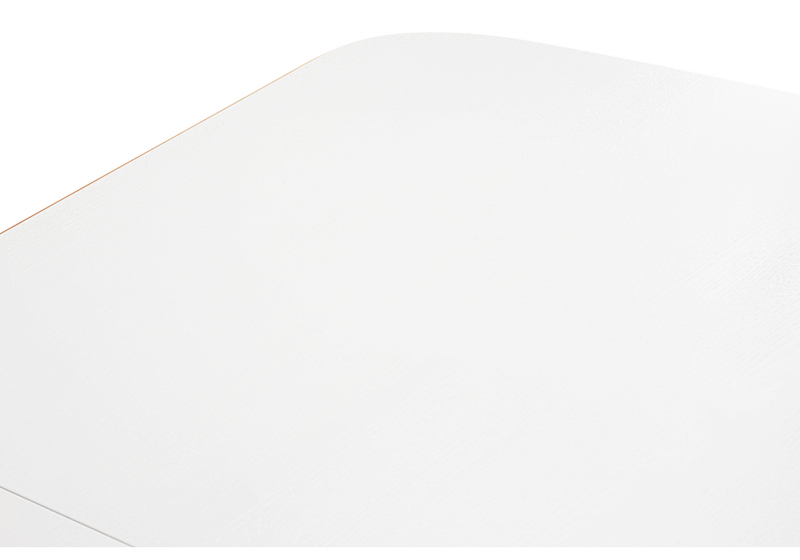 Стол деревянный, Бевье молочный / золото