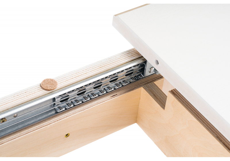 Стол деревянный, Бевье молочный / золото