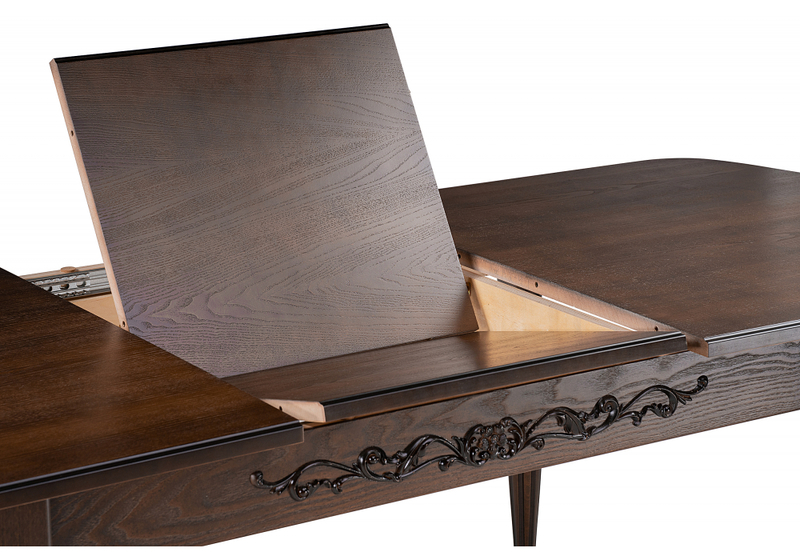 Стол деревянный, Бевье орех темный / орех