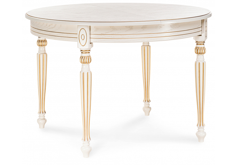 Стол деревянный, Брейзер молочный / золото