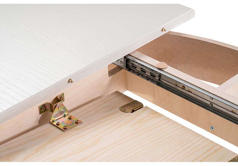 Стол деревянный, Брейзер молочный / золото