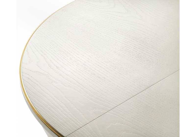 Стол деревянный, Дорсет молочный / золото