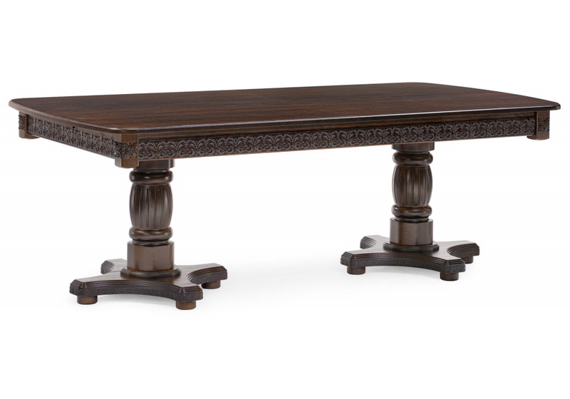 Стол деревянный, Морнит 220(320)х110 орех темный / орех