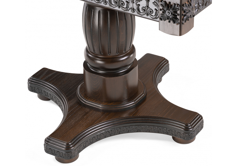 Стол деревянный, Морнит 220(320)х110 орех темный / орех