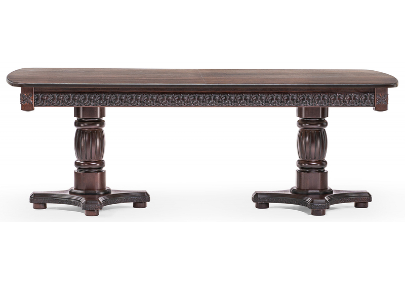 Стол деревянный, Морнит 220(320)х110 орех темный / орех