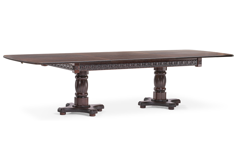 Стол деревянный, Морнит 220(320)х110 орех темный / орех