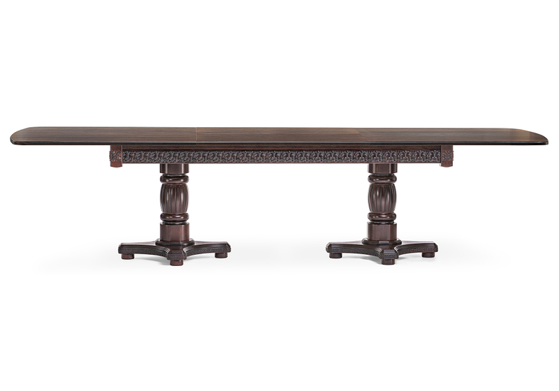 Стол деревянный, Морнит 220(320)х110 орех темный / орех