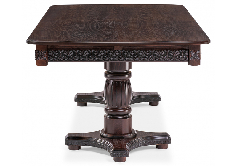 Стол деревянный, Морнит 220(320)х110 орех темный / орех