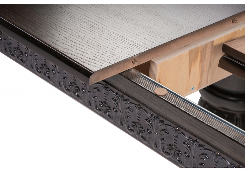 Стол деревянный, Морнит 220(320)х110 орех темный / орех