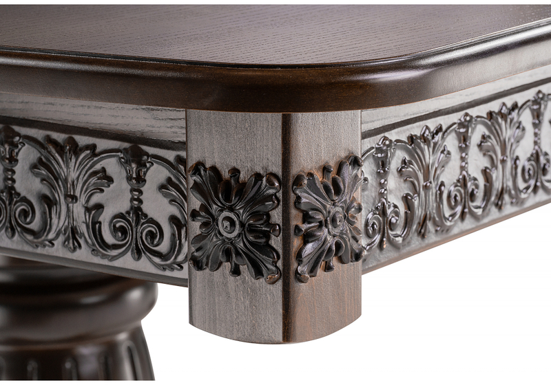 Стол деревянный, Морнит 220(320)х110 орех темный / орех