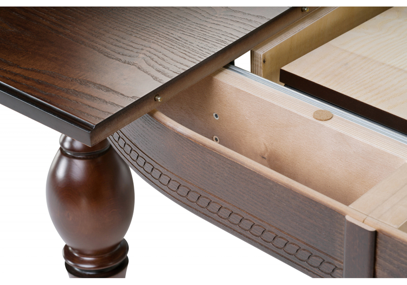 Стол деревянный, Авилла орех темный / орех