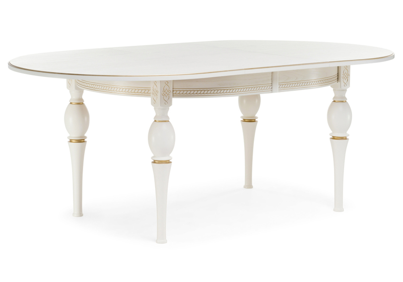 Стол деревянный, Авилла молочный / золото