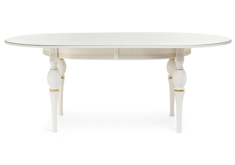 Стол деревянный, Авилла молочный / золото