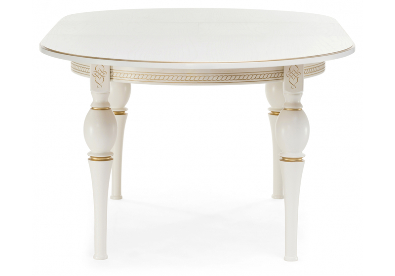 Стол деревянный, Авилла молочный / золото