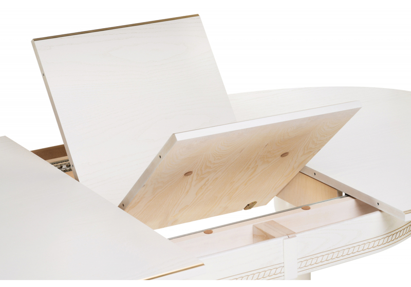 Стол деревянный, Авилла молочный / золото